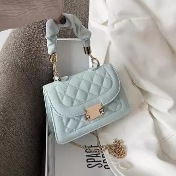 Женский рюкзак, повседневные женские мини-сумочки, кошелек с клапаном, модная женская клетчатая сумка из искусственной кожи, однотонная сумка через плечо через плечо One Size зелёный