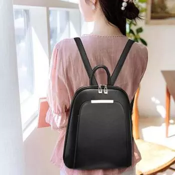Женский рюкзак, роскошный дизайнерский кожаный рюкзак высокого качества, женский школьный рюкзак большой емкости, повседневные сумки, дорожные сумки на плечо One Size чёрный