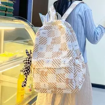 Женский рюкзак с героями мультфильмов, школьный рюкзак для девочек, дорожная компьютерная сумка, нейлоновый рюкзак синий