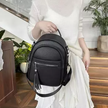 Женский рюкзак с кисточками, многофункциональная сумка через плечо, водонепроницаемый рюкзак большой емкости розовый