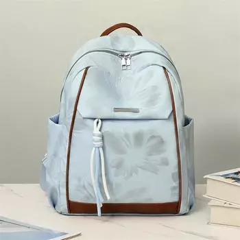 Женский рюкзак с принтом, большой вместимости, дорожный рюкзак, легкий школьный рюкзак для школьников чёрный