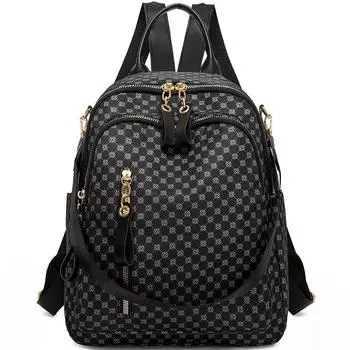 Женский рюкзак с принтом, многофункциональный, большой емкости, для путешествий на открытом воздухе коричневый