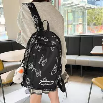 Женский рюкзак с принтом, школьный рюкзак для студентов, кампусный рюкзак красный