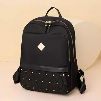 Женский рюкзак с заклепками из ткани Оксфорд водонепроницаемый модный рюкзак чёрный