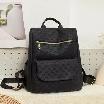 Женский рюкзак с защитой от кражи, простой рюкзак для путешествий на открытом воздухе большой емкости бежевый