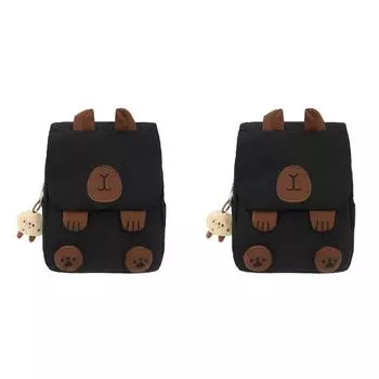 Женский рюкзак с застежкой-молнией Capybara School Bag для любителей Capybara(черный)