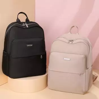 Женский рюкзак, школьный рюкзак большой емкости, нейлоновый дорожный рюкзак серый