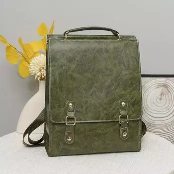 Женский рюкзак, школьный рюкзак, студенческая мягкая кожа, британская компьютерная сумка кофейный