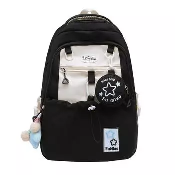 Женский рюкзак со звездным принтом, школьная сумка, рюкзак большой емкости фиолетовый