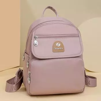 Женский рюкзак сплошного цвета, нейлоновый рюкзак большой емкости, дорожная сумка зелёный