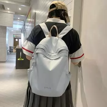 Женский рюкзак Студенческий однотонный школьный рюкзак фиолетовый