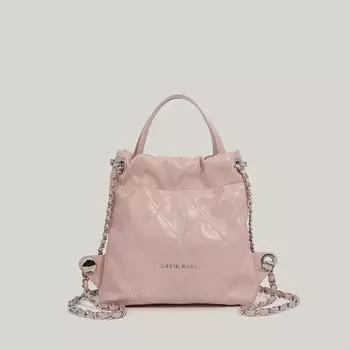 Женский рюкзак в стиле «шик»: Модная сумка с бриллиантовой цепочкой 2023 года — повседневный и универсальный модный аксессуар чёрный