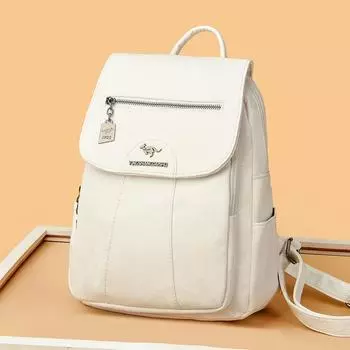 Женский рюкзак весна-лето большая вместительная сумка для отдыха на плече модная студенческая дорожная сумка чёрный