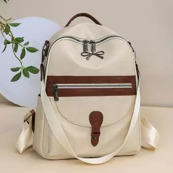 Женский рюкзак, вместительная ретро-сумка через плечо, повседневный женский рюкзак коричневый