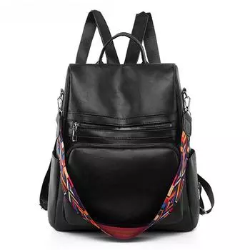 Женский рюкзак, женский большой рюкзак для девочек-подростков, сумки на плечо из искусственной кожи большой емкости для женщин красный