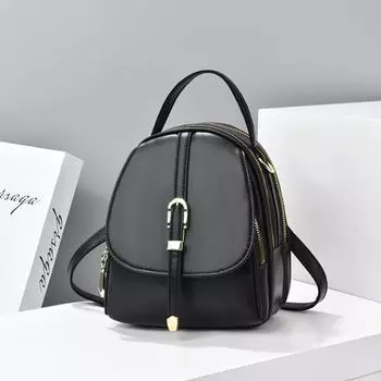 Женский рюкзак Женский универсальный модный кожаный женский рюкзак Большая вместительная дорожная сумка Маленькая сумка розовый