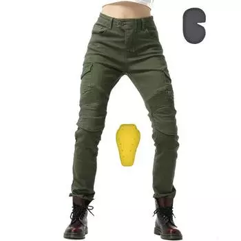 + Женский рыцарь + Спецодежда с несколькими сумками Мотоциклетные брюки + Мотоциклетные джинсы + Мотоциклетные брюки 3XS чёрный