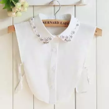 Женский съемный воротник винтажный шифоновый ложный воротник лацкан половина рубашки жилет блузка топ женская одежда аксессуары