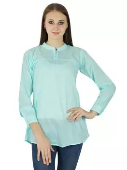 Женский сарафан в стиле бохо, верхняя одежда, хлопковое платье, летняя повседневная туника 10 аква голубой