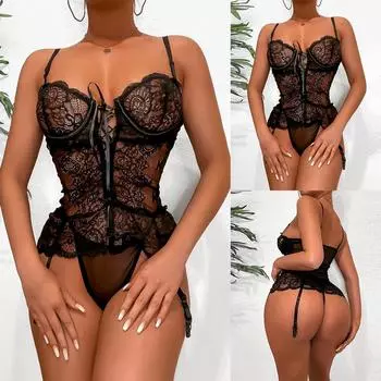 Женский сексуальный бюстгальтер на шнуровке, боди, женское нижнее белье, женская ночная рубашка, одежда для сна
