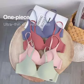 Женский сексуальный бюстгальтер на тонких бретельках, сплошной цвет, беспроводной антипровисающий бесшовный бюстгальтер пуш-ап L чёрный