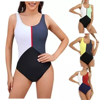 Женский сексуальный комплект для купания, купальник соответствующего цвета, цельный купальник L зелёный