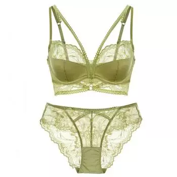 Женский сексуальный комплект нижнего белья во французском стиле, ультратонкий комплект кружевного нижнего белья, комплект минимайзера, бюстгальтер и трусики 70B
