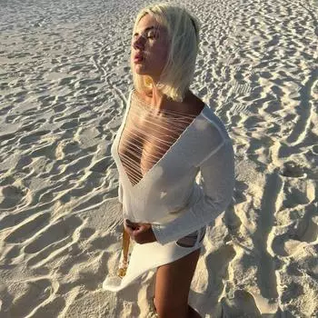 Женский сексуальный комплект с бахромой и разрезом, новые одинаковые комплекты, трикотажные элегантные комплекты с вырезами и повязками S