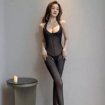 Женский сексуальный кружевной комбинезон на шнуровке с вырезом Racy Sleepwear Jumpsuit Set One Size
