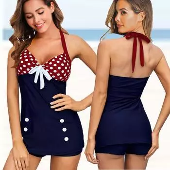Женский сексуальный купальник из двух частей, купальник больших размеров, женский танкини, монокини, новые бикини для девочек, пляжные купальные костюмы, купальник 5XL L синий