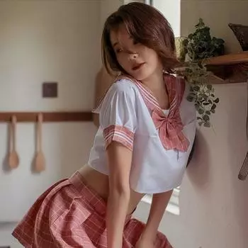 Женский сексуальный модный комплект ролевые игры школьный женский короткий топ плиссированная короткая юбка комплект школьная форма XXS