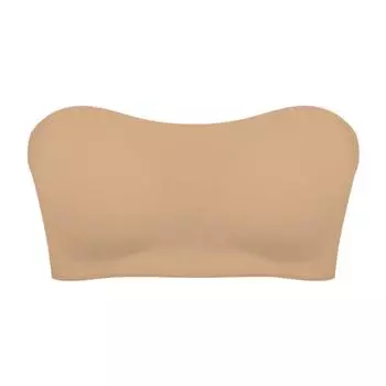 Женский сексуальный однотонный бюстгальтер без бретелек с перекрестной пряжкой сзади сбоку, нескользящий бюстгальтер с подкладкой из стального кольца 38 верблюд