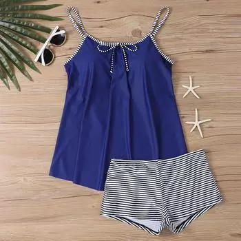 Женский сексуальный приталенный сплошной цвет в полоску в стиле пэчворк с принтом, бикини с разрезом на бретельках, купальник больших размеров (Два куска) M зелёный