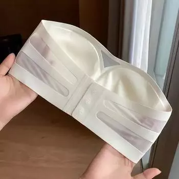 Женский сексуальный противоскользящий бюстгальтер без бретелек, однотонный невидимый бюстгальтер пуш-ап, беспроводное бесшовное нижнее белье без бретелей, нижнее белье без косточек S телесный