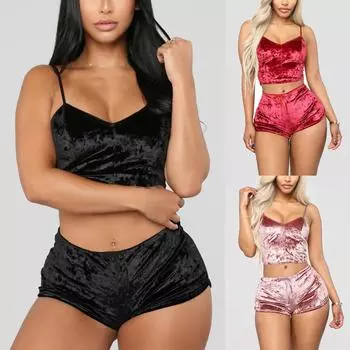 Женский сексуальный тонкий однотонный флисовый комплект нижнего белья с v-образным вырезом и золотым бриллиантом L чёрный