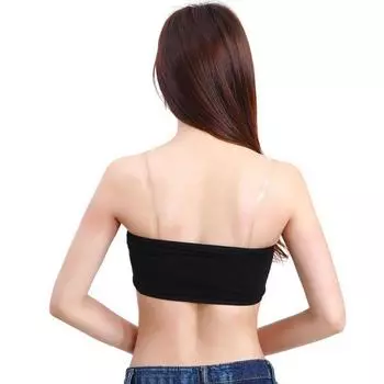 Женский сексуальный топ без бретелек, спортивный бюстгальтер без рукавов, нижнее белье One Size чёрный