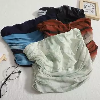 Женский сексуальный топ с галстуком-краской, тонкий отпускной летний элегантный топ с открытой спиной Y2K OneSize чёрный