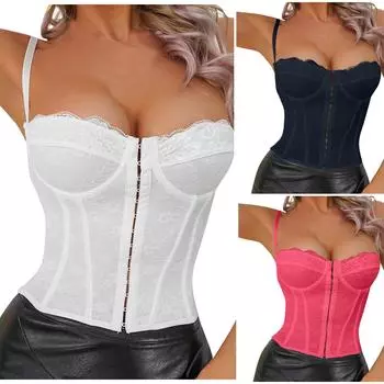 Женский сексуальный жилет на косточках с открытой спиной и открытой спиной, небольшой жилет на подтяжках XS розовый