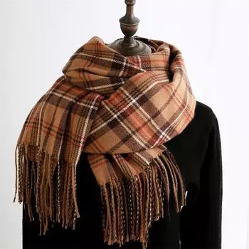 Женский шарф, длинная шаль, чтобы согреться осенью и зимой кофейный