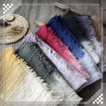 Женский шарф из хлопка и льна нового стиля, контрастное цветное градиентное плетение, большой платок в стиле ретро 200cmx100cm