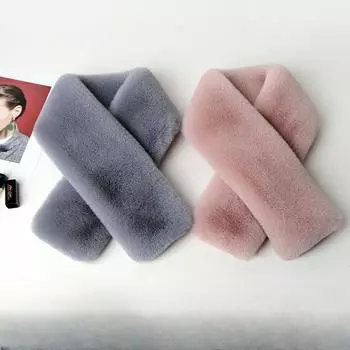 Женский шарф из искусственного меха кролика рекса, двусторонний бархатный мягкий теплый цельнокожаный шарф-воротник, зимний воротник из искусственного меха кролика сето.