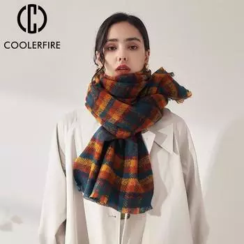 Женский шарф, кашемировый шарф, повязка на шею для женщин, шали, теплые обертывания, женское одеяло из пашмины, согревающие зимние шарфы AD2128 One Size синий