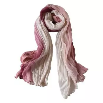 Женский шарф Осень Зима Шарф тай-дай Мягкая гладкая текстура Всепогодная шаль Универсальный уличный аксессуар розовый