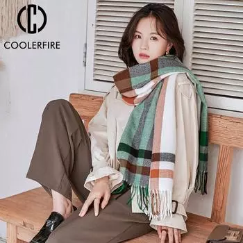 Женский шарф Осенне-зимняя мода согреться Роскошный шарф Женский дизайнерский кашемировый полосатый шарф Шаль двойного назначения с кисточкой AC2170 190cm вино красного/синий