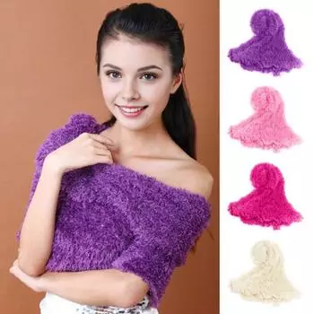 Женский шарф, яркий цвет, толстый плюшевый шарф, для путешествий на открытом воздухе, пляжа, многофункциональный, универсальный светло-фиолетовый