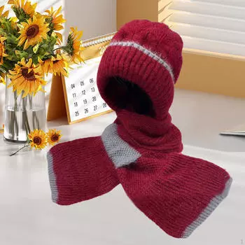 Женский шарф с капюшоном, стильный головной убор для холодной погоды, путешествий, прогулок, велоспорта