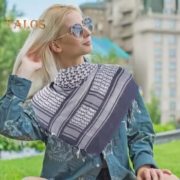 Женский шарф-шаль с клетчатым принтом и кисточками, жаккардовый шарф из дышащей нескользящей ткани, подарок на день матери для подружки невесты легкие хаки