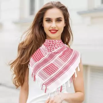 Женский шарф-шаль с клетчатым принтом и кисточками, жаккардовый шарф из дышащей нескользящей ткани, подарок на день матери для подружки невесты армия зеленый