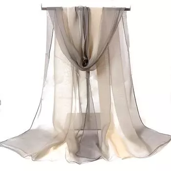 Женский шелковый шарф градиентного цвета в стиле арт-стиль, длинный, весенне-осенний, тонкий, шаль, танцевальный шелковый шарф, шарф для этикета 160*50cm темно-розовый