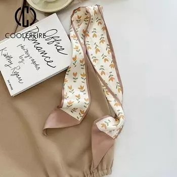 Женский шелковый шарф, модный роскошный шарф, женский дизайнерский шарф цвета хаки, повязка на голову, шарфы, сумка, аксессуары, лента, уличный горячий продавать AC2235 One Size